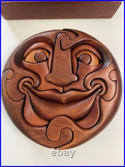 Vintage Wood Sculpture Incredible Abstract Face Puzzle Modernist GIVITOVSKY