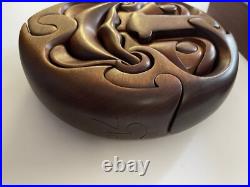 Vintage Wood Sculpture Incredible Abstract Face Puzzle Modernist GIVITOVSKY