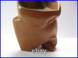 Vintage Wood Sculpture Statue Cubism Expressionist Abstract Surrealism 1950's