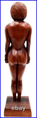 Vintage Wood Sculpture The Little Woman Pacific Northwest Seattle 1981 E. A. D