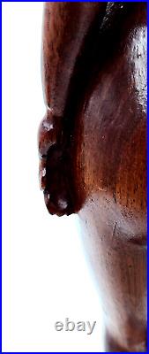 Vintage Wood Sculpture The Little Woman Pacific Northwest Seattle 1981 E. A. D