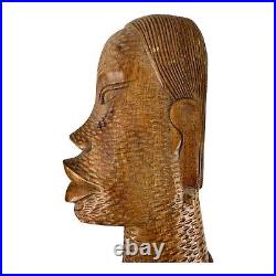 Vintage Wood Sculpture of Early Tribal Native Filipinos. Philippines