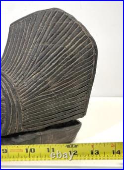 Vintage Wood Tribal Mask Wall Sculpture