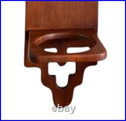 Vintage Wood Wall Sculpture Panel 39 Mushroom & Monstera 1970s Groovy