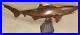 Vintage Woodcarving Shark Sculpture Stunning Walnut Wood 13.5 High Quality