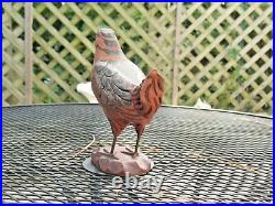 Vintage Woodcock Wood Carving Bird Fowl 1940 Harold Sears Jr. #5 Hand Painted