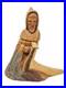 Vintage Wooden Hand Carved Leonard Salazar St. Francis Sculpture 13T 12L 6W