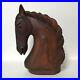 Vintage Wooden Horse Head Bust Sculpture Statue Hand Carved Wood Animal Rare