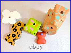 Vintage Zolo 2 Higashi Glaser Design painted wood sculpture toy game set in box