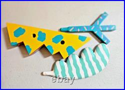 Vintage Zolo 2 Higashi Glaser Design painted wood sculpture toy game set in box