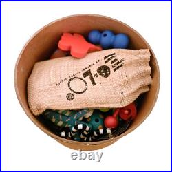 Vintage Zolo 2 Higashi Glaser Design painted wood sculpture toy game set in box