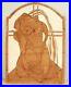 Vintage abstract surrealist nude hand carving wood wall hanging plaque