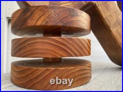 Vintage abstract wooden sculpture Bent Trianglesigned by Reid dated 1976 Vintage abstract wooden sculpture Bent Trianglesigned by Reid dated 1976