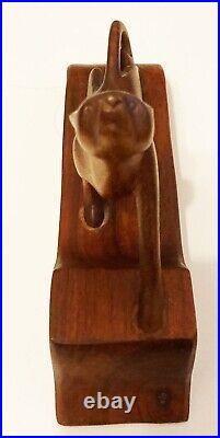 Vintage and Rare W. H. Crowe (Sister of Amanda Crowe) Couger Wood Carving