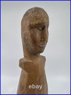 Vintage (c. 1960s) Modernist Wood Sculpture