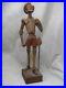 Vintage carved wood Don Quixote statue detailed wooden carving figure No lance