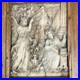 Vintage depiction of Mary being informed the immaculate conception wood frame
