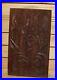 Vintage floral hand carving wood wall hanging plaque