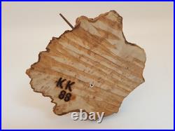 Vintage folk art hand carved wood sculpture old moonshiner man whiskey gun KK 88