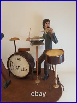 Vintage folk art wood carving The Beatles one of a kind iconic Ed Ambrose