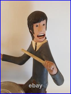 Vintage folk art wood carving The Beatles one of a kind iconic Ed Ambrose