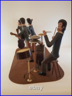 Vintage folk art wood carving The Beatles one of a kind iconic Ed Ambrose