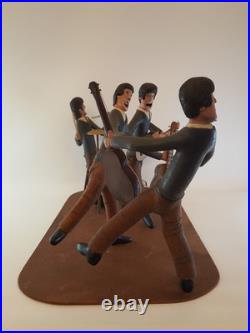 Vintage folk art wood carving The Beatles one of a kind iconic Ed Ambrose