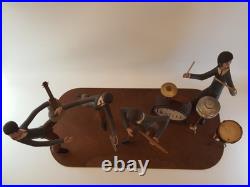 Vintage folk art wood carving The Beatles one of a kind iconic Ed Ambrose