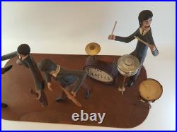 Vintage folk art wood carving The Beatles one of a kind iconic Ed Ambrose