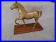 Vintage french bronze HORSE Bronze Sculpture wood Base & monograms