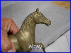 Vintage french bronze HORSE Bronze Sculpture wood Base & monograms