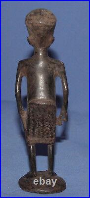 Vintage hand carved wood African man statuette