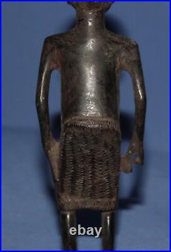 Vintage hand carved wood African man statuette