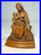Vintage hand carved wood religious Virgin Mary baby Jesus statue sculpture art