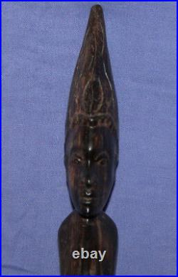 Vintage hand carved wood tribal statuette