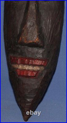 Vintage hand carved wood wall decor mask