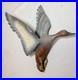 Vintage hand carved wood wall mount duck decoy mallard flying bird sculpture