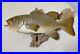 Vintage handmade EG carved wood smallmouth bass wall fish mount trophy sculpture