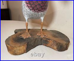 Vintage lifesize hand carved wood Folk Art mallard duck decoy sculpture statue