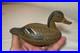 Vintage miniature hand carved wood Jim Uri mallard drake duck decoy sculpture