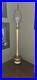 Vintage sculptured/turned solid wood Genie Bottle table lamp mid century 60's