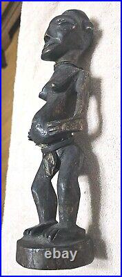 Vintage wood hand carved Fertility Sculpture made in Africa Approximately 11