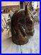 Vintage wood horse head bust statue. 12 High. Hand Carved/ Hand Painted