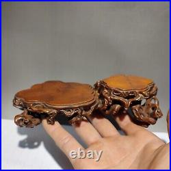 Vintage wood sculpture chinese carving wooden decor frame stand shelf Plate bed