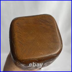 Vtg 17.5 Signed Stuart Pyne NZ Maori Tekoteko Wood Carving Paua Eyes Teko Tiki