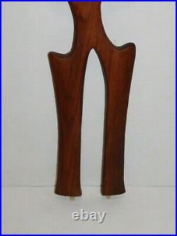 Vtg 27 Large Wood Carving Danish Sculpture Art Modernist Unsigned Abstract TEAK