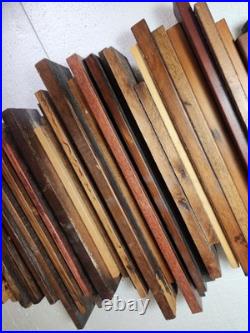 Vtg 36 Eames Jere Mid-Century Mcm Reclaimed Staggered Wood Sound Wave Wall Art