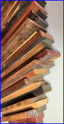 Vtg 36 Eames Jere Mid-Century Mcm Reclaimed Staggered Wood Sound Wave Wall Art