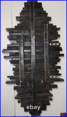 Vtg 36 Eames Jere Mid-Century Mcm Reclaimed Staggered Wood Sound Wave Wall Art