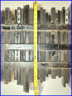 Vtg 36 Eames Jere Mid-Century Mcm Reclaimed Staggered Wood Sound Wave Wall Art